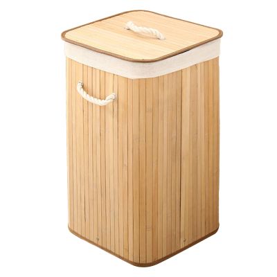 UPQRSG Laundry Hamper with Rope Handles, Large Laundry Hamper with Lid, Foldable Laundry Basket Grocery Basket with Liner, y Clothes Storage Bucket for Laundry Room[1.7 Rectangular]