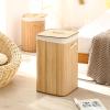 UPQRSG Laundry Hamper with Rope Handles, Large Laundry Hamper with Lid, Foldable Laundry Basket Grocery Basket with Liner, y Clothes Storage Bucket for Laundry Room[1.7 Rectangular] view 2