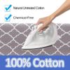 JEDAL Table Top Ironing Board Cover, Ironing Board Covers Standard Size 12x35, 13x39, 13x43, 15x47, Iron Cover Natural Untreated Cotton, Drawstring Tightening(Color:Red,Size:13x43(34x110cm)) view 3