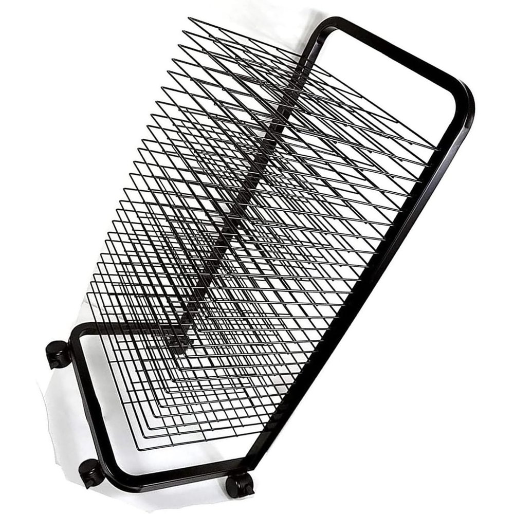 Art Drying Rack - Mobile Metal Art Storage Rack for Works of Art, Black Powder Coated FinishIdeal for Schools and Art Clubs (Size : 35 Shelves)