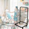 Art Drying Rack - Mobile Metal Art Storage Rack for Works of Art, Black Powder Coated FinishIdeal for Schools and Art Clubs (Size : 35 Shelves) view 3
