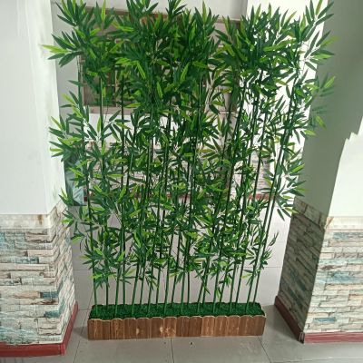 Outdoor Artificial Bamboo Tree Plants, Home Decor Indoor Artificial Plant Wall, Front Porch Garden Patio Yard Privacy Fence, Tall Greenery Wall ( Color : Base-1.2m-20 pole , Size : H1.2m(47 1/4") )
