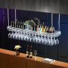 Adjustable Wine Glass Holder Under Shelf, Wine Racks Free Standing,Nail Free Metal Stemware Holder Storage Hanger, Hanging Wine Glasses Rack Organizer Under Cabinet Mount For Bar Kitchen ( Color : Whi view 1