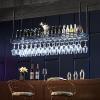 Adjustable Wine Glass Holder Under Shelf, Wine Racks Free Standing,Nail Free Metal Stemware Holder Storage Hanger, Hanging Wine Glasses Rack Organizer Under Cabinet Mount For Bar Kitchen ( Color : Whi view 3