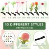 Tigeen 100 Pieces Bean Sprout Hair Clip Funny Plant Hairpins Grass Flower Butterfly Mushroom Hair Accessories (Assorted) view 3