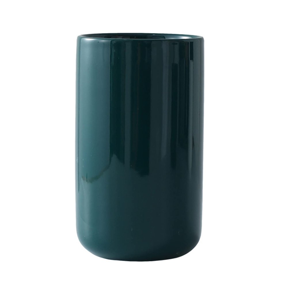 Ceramic Utensil Holder, Black Kitchen Utensil Holder for Countertop Large Utensil Crock Modern Cooking Utentsils Holder Kitchen Spatula Holder Farmhouse Kitchen Decor for Counter Organizer(Green/L)