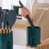 Ceramic Utensil Holder, Black Kitchen Utensil Holder for Countertop Large Utensil Crock Modern Cooking Utentsils Holder Kitchen Spatula Holder Farmhouse Kitchen Decor for Counter Organizer(Green/L) view 2