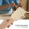 Pottery Tools, 2pcs Wooden Clay Paddles Mud Tool Board Cover, Wooden Sculpture Pad Ceramic Art Modeling Tool Accessories, Mudtool Board Cover Pottery Wooden Mud Sculpture Flat Board Pad Pottery Tool view 2