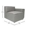 Taylor & Logan Yenna Gray Modular Right Side Chair with Armrest view 2