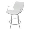 Tobias Designs Inc. Swivel Metal Bar Stool 30" - Asheville - White Vinyl - White Frame view 1