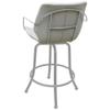 Tobias Designs Inc. Swivel Metal Bar Stool 30" - Asheville - White Vinyl - White Frame view 2