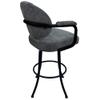 Tobias Designs Swivel Counter Metal Bar Stool 26"-M-70-Outlier Charcoal Gray Fabric-Black Frame view 2