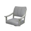 Tobias Designs Casa Caster Solid Wood Dining Chair - Hemsath Slate Fabric - ET Wood view 3