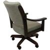 Tobias Designs Inc. Casa Caster Solid Wood Dining Chair - Hemsath Driftwood Fabric on New Brown Wood view 3