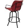 Tobias Designs Inc. Swivel Metal Bar Stool 30" - Asheville - Red Vinyl - Black Frame view 3