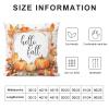 Halloween Decoration Pillow Covers Hello Fall Pillow Case 16"x16" Pumpkin Maple Leaves Decorative Throw Cushion Case for Thanksgiving Autumn Farmhouse Home Decorations view 2