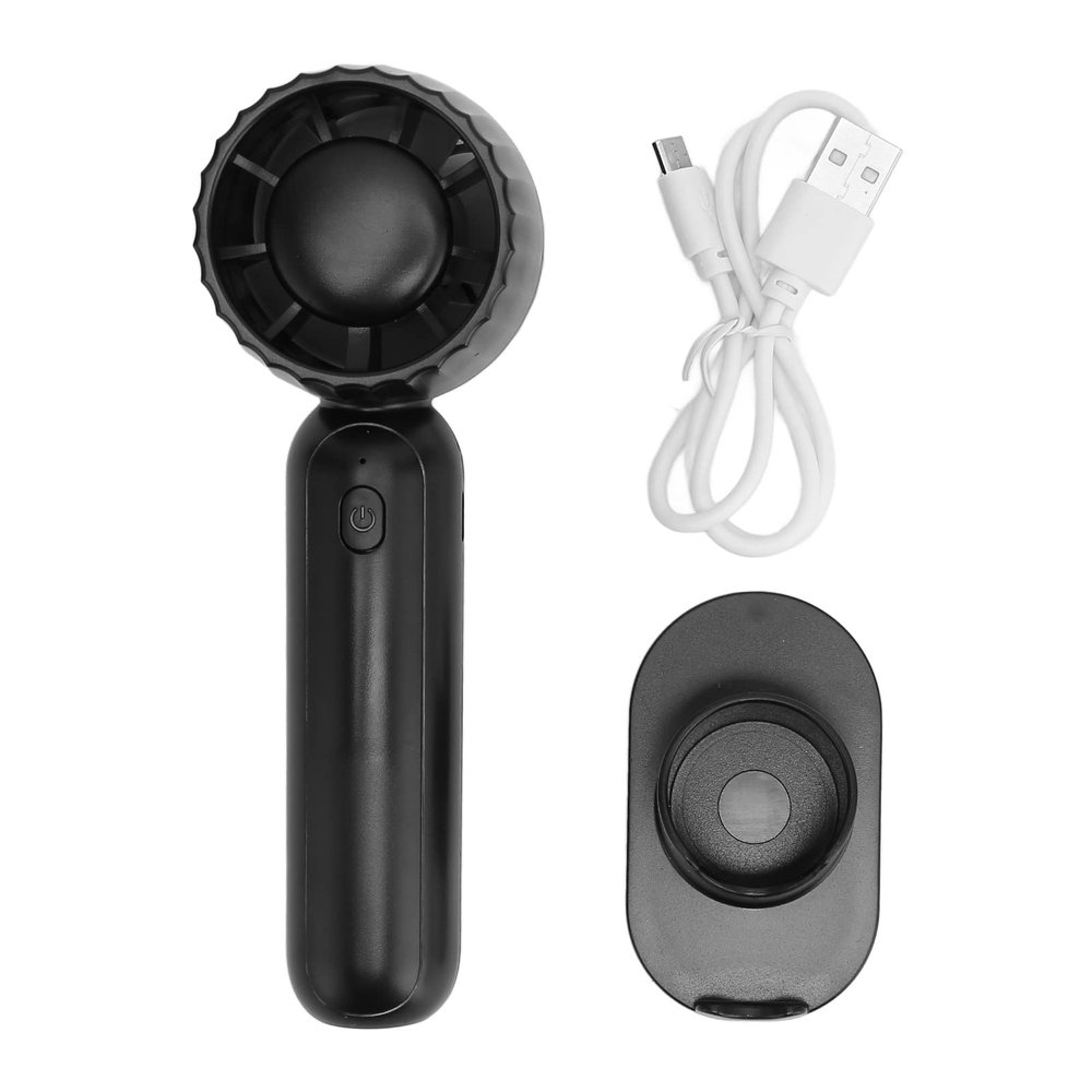 Portable USB Rechargeable Mini Fan, Handheld 3 Gears Adjustable Lash Dryer Fan, Essential Eyelash Extension Supplies, Pocket Hand Fans for Women, Travel, Makeup, Outdoor, Indoor(Black)