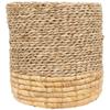 Set of 3 Textured Woven Round Seagrass Baskets 13.75" view 3