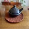 Original Chamba Saute Pan Casserole Black Clay Engraved with Cover Diameter 9" Aprox 100% Handmade Made in Colombia Gift for Her view 2