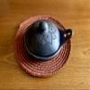 Original Chamba Saute Pan Casserole Black Clay Engraved with Cover Diameter 9" Aprox 100% Handmade Made in Colombia Gift for Her view 4