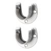 Shozafia 2 Pcs Shower Curtain Rod Mount Holder, Stainless Steel Mount Pipe Bracket for Wall, Pipe Base Pole Sockets Flange Rod Holder Brackets (32mm,Opening Style) view 1