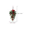 ifundom Christmas Swag Hanging Decor Faux Wreath Ornament for Stair Rail Door Fireplace Rustic Pine Needles Berries Holiday Home Decoration view 2