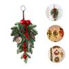 ifundom Christmas Swag Hanging Decor Faux Wreath Ornament for Stair Rail Door Fireplace Rustic Pine Needles Berries Holiday Home Decoration view 3