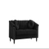 AYCP Contemporary Microfiber Fabric Sofa Set, Living Room Furniture Set, Couch Set for Living Room Furniture, and Modern Office Sofa Sets for Living Room/Office/House/Apartment (Loveseat, Black) view 4