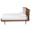 Baxton Studio Flint Mid-Century Modern Ash Walnut Finished Wood King Size Platform Bed view 4