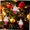 12 Pcs Ice Cream Pendant Christmas Tree Star Decor Xmas Pendant Hanging Ornaments Ice Cream Cone Pendants Christmas Desert Blown Ornaments Plastic Cartoon Elder Decoration Supplies view 2