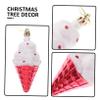 12 Pcs Ice Cream Pendant Christmas Tree Star Decor Xmas Pendant Hanging Ornaments Ice Cream Cone Pendants Christmas Desert Blown Ornaments Plastic Cartoon Elder Decoration Supplies view 3