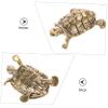Abaodam 1pc Longevity Turtle Brass Decor for Tea Ceremony Golden Tabletop Ornament Health and Luck Symbol for Tea Lovers and Home Decoration view 3