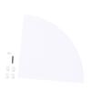 IMIKEYA Wood Plastic Wall Shelf Corner Storage Rack Triangle Fan Shape Screws and Screwdriver White for Wall Corner view 1