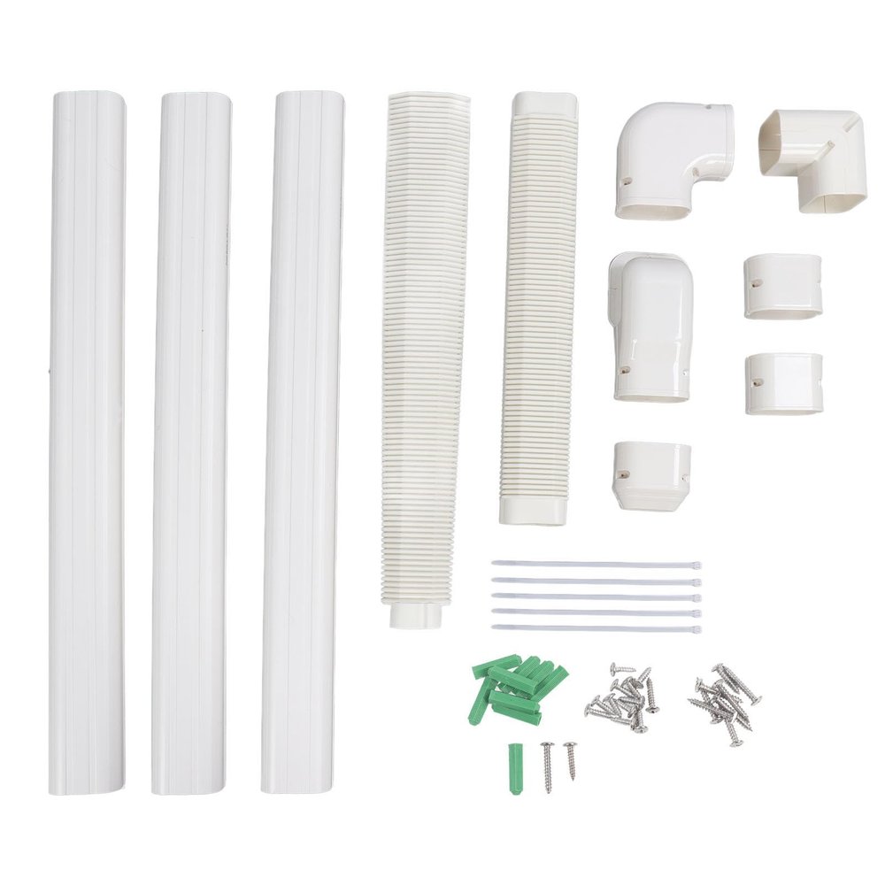 Mini lit Air Conditioners Decorative PVC Line Set Cover Kit for Mini lit Heat Pump Systems Tubing Cover Line Set Cove Kit