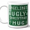 Angelina Name Christmas Gift. Personalized Ugly Christmas Sweater Coffee Mug. Funny Custom Xmas Gift, Stocking Stuffer For Friends, Coworkers And Person Who Has Everything. 11 Ounces. view 1