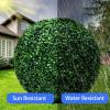 HUHJYUGE Artificial Topiary Plant Ball 19in, Lifelike Faux Plant Decor Hanging All Weather, Faux Boxwood Balls Plants No Maintenance, for Backyard, Balcony, Garden, Wedding view 3