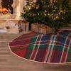 DKJlitter Christmas Tree Skirt, Traditional Clan MacFarlane Tartan Plaid Xmas Tree Skirts Mat Farmhouse Rustic Xmas Holiday Indoor Party Outdoor Decoration 36 inches view 1