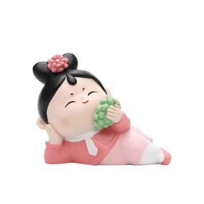 Table Desktop Decor Chinese Style Antique Decorations, Home Accessories, Creative Figures, Girl Rooms, Offices, Car Mounted Tabletop Decorations, Gifts Statue Ornament (Color : D)