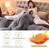 FDISDIFH Double-Sided Velvet Winter Quilt, Super Warm Lamb Quilt Winter Blanket, Breathable Warm Bed Comforter, Luxury Milk Velvet Thick Bed Blanket,C,200 * 230cm/79 * 90in(3kg) view 3