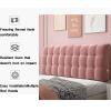 HJLKDYM Upholstered Headboard, Queen Size Upholstered Linen Platform, Tufted & Nailhead Trim Headboard for Single Double Bed Dormitory Bedroom(A,120X60X10CM) view 2