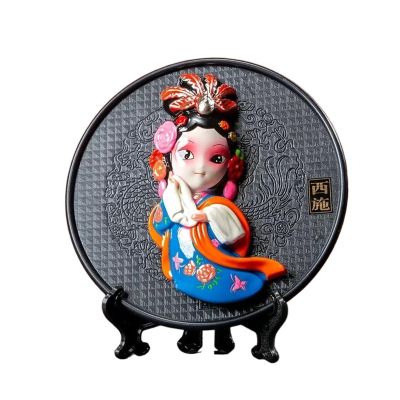 Table Desktop Decor Chinoiserie Gifts Peking Opera Opera Characters Disk Office Study Furnishings Home Decorations Living Room Dining Room Furnishings Statue Ornament (Color : 11)