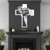 Cadeali Jesus Cross Wall Art, Metal Crosses Wall Decor, Christian Wall Art, Gift for Christian, Housewarming Gifts (18.5"x24"/47x60cm, White) view 1