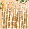 4PCS Wood Beads Garland Christmas, 28.8Feet Wooden Bead Garland for Christmas Tree Decoration, Round Wooden Beads Farmhouse Boho Ornaments for Wall Hanging Home Decor view 1