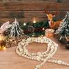 4PCS Wood Beads Garland Christmas, 28.8Feet Wooden Bead Garland for Christmas Tree Decoration, Round Wooden Beads Farmhouse Boho Ornaments for Wall Hanging Home Decor view 4
