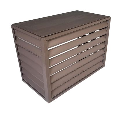 Aluminum Air Conditioner and Heat Pump Cover ,Mini Split Air Conditioner Cover for Outside Units ,Anti-Theft Sturdy Aluminum AC Covers ,Noise Reduction ,Suitable for indoor and outdoor ( Color : Brown