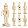 MAGICLULU Wooden Nutcrackers Unpainted, 12Pcs Wood Unfinished Christmas Nutcracker Figures Decor for DIY Craft Ornaments 5.11 x 1.57 x 1.18Inch view 2