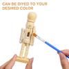 MAGICLULU Wooden Nutcrackers Unpainted, 12Pcs Wood Unfinished Christmas Nutcracker Figures Decor for DIY Craft Ornaments 5.11 x 1.57 x 1.18Inch view 3