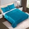 Homiest Teal Satin 60"x80" Weighted Blanket Duvet Cover with 8 Ties & Zipper Closure view 2