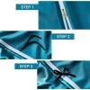Homiest Teal Satin 60"x80" Weighted Blanket Duvet Cover with 8 Ties & Zipper Closure view 4