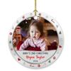 Baby's 2ND Christmas Ornaments Custom Photo & Name Date, Personalized Baby Picture Ornament Decorations, Ornament for New Dad New Mom, Baby Second Ornament 2026 Xmas Tree Keepsakes view 1